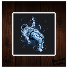 Astronaut Floating Space - Vinyl Decal Sticker - Car Window Laptop - ebn11141