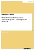 MindestlöHne Als Instrument Der Arbeitsmarktpolitik - Ein EuropäIscher Vergleich