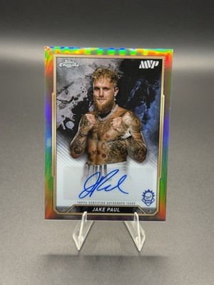 JAKE PAUL 2024 TOPPS CHROME BOXING #CBA-JPL ROOKIE REFRACTOR AUTO RC