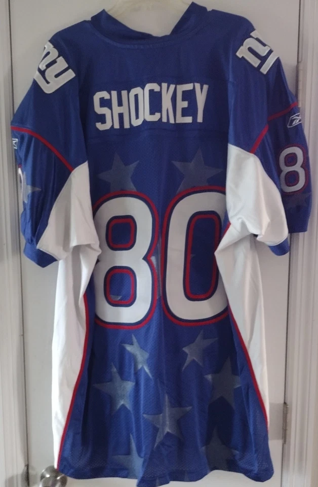 Camiseta deportiva vintage original Reebok NY Giants Jeremy Shockey 2004 Pro Bowl - talla 56 Foto 2 de 4