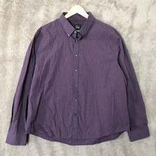 Jos A Bank Traveler Shirt Mens 2X Blue Red Plaid Button Down Travel Tech Slim