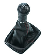 Schaltsack Schaltknauf für VW Golf 4 Schaltmanschette Rot Rahmen Schwarz 12mm