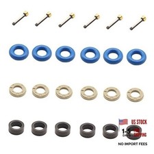 6Set Fuel Injector Rebuild Seal O-Ring Micro Filter Pintle Cap Kit The