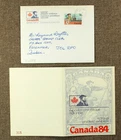 Canada 1984 Nation Philatelic Exhibition Invitation and joint FDC folder
