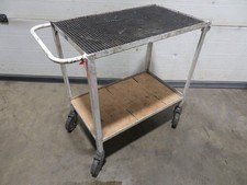 Workshop Trolley 2 Shelves 760mmL x 450mmW x 840mm Heavy Duty Metal No9