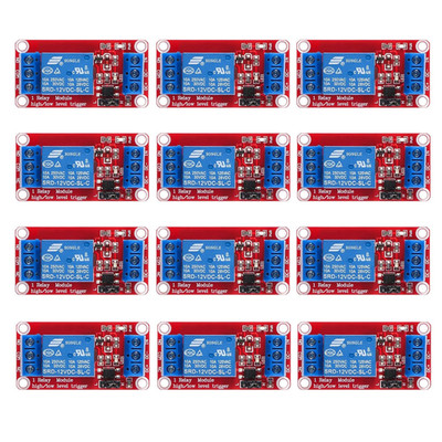 12pcs DC 12V Relay Module 1 Channel Relay Board with Optocoupler Support High/Lo