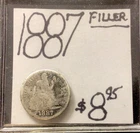 1887 Seated Liberty Silver Dime Filler! ENN Coins