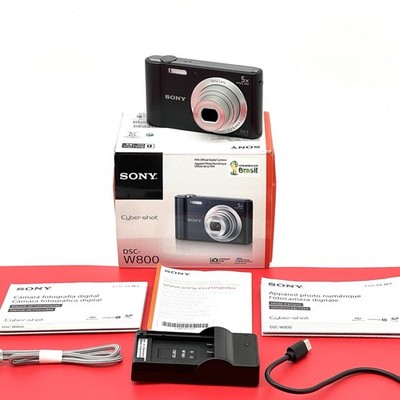 Sony Cyber Shot DSC-W800 Kamera Schwarz mit 20.1 MP Box