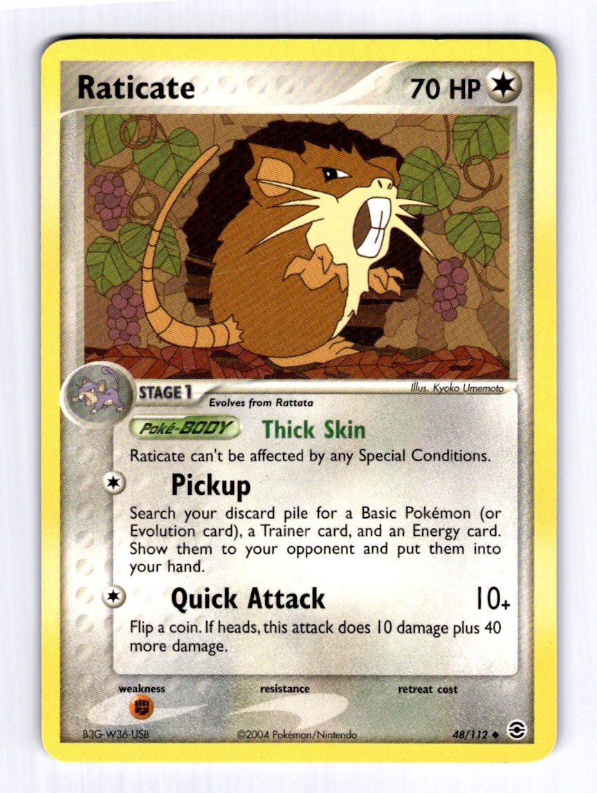 Raticate FireRed & LeafGreen #48 (2004) Uncommon NM Pokemon