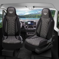 SitzbezüGe Passend FüR Niesmann Bischoff Flair 1040 L (Schwarz-Anthrazit)