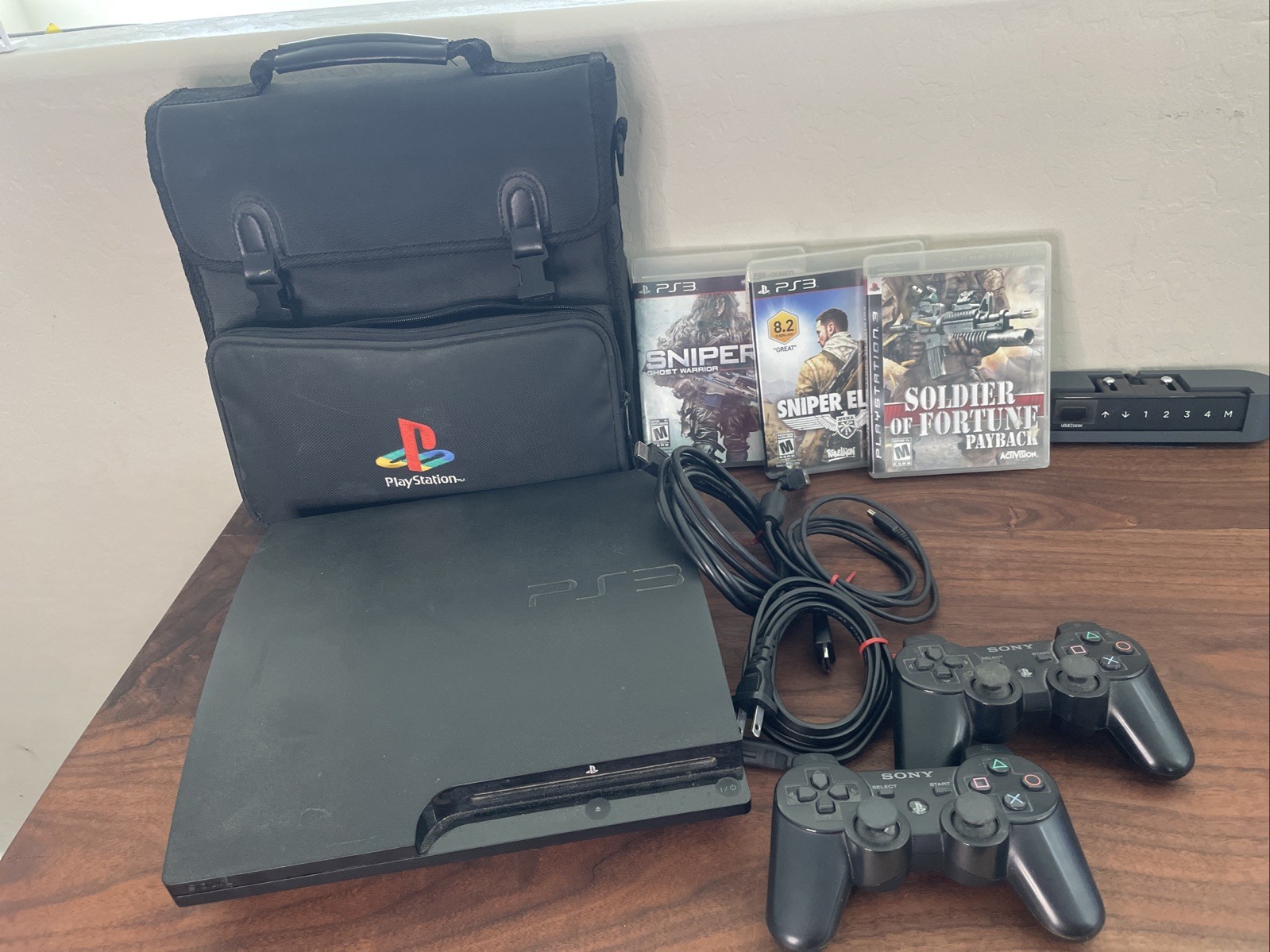 Sony Playstation 3 PS3 Console, 3 Games, and Accessories Lot (E)