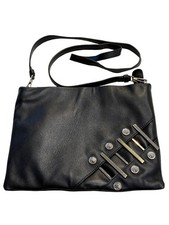 Borsa a tracolla VERSACE VERSUS Vitello Nappato in pelle nera come nuova | COA
