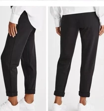 Splendid Wool Trouser Pants Sz M Cuffed Office Career Cella Jane Fitted Black