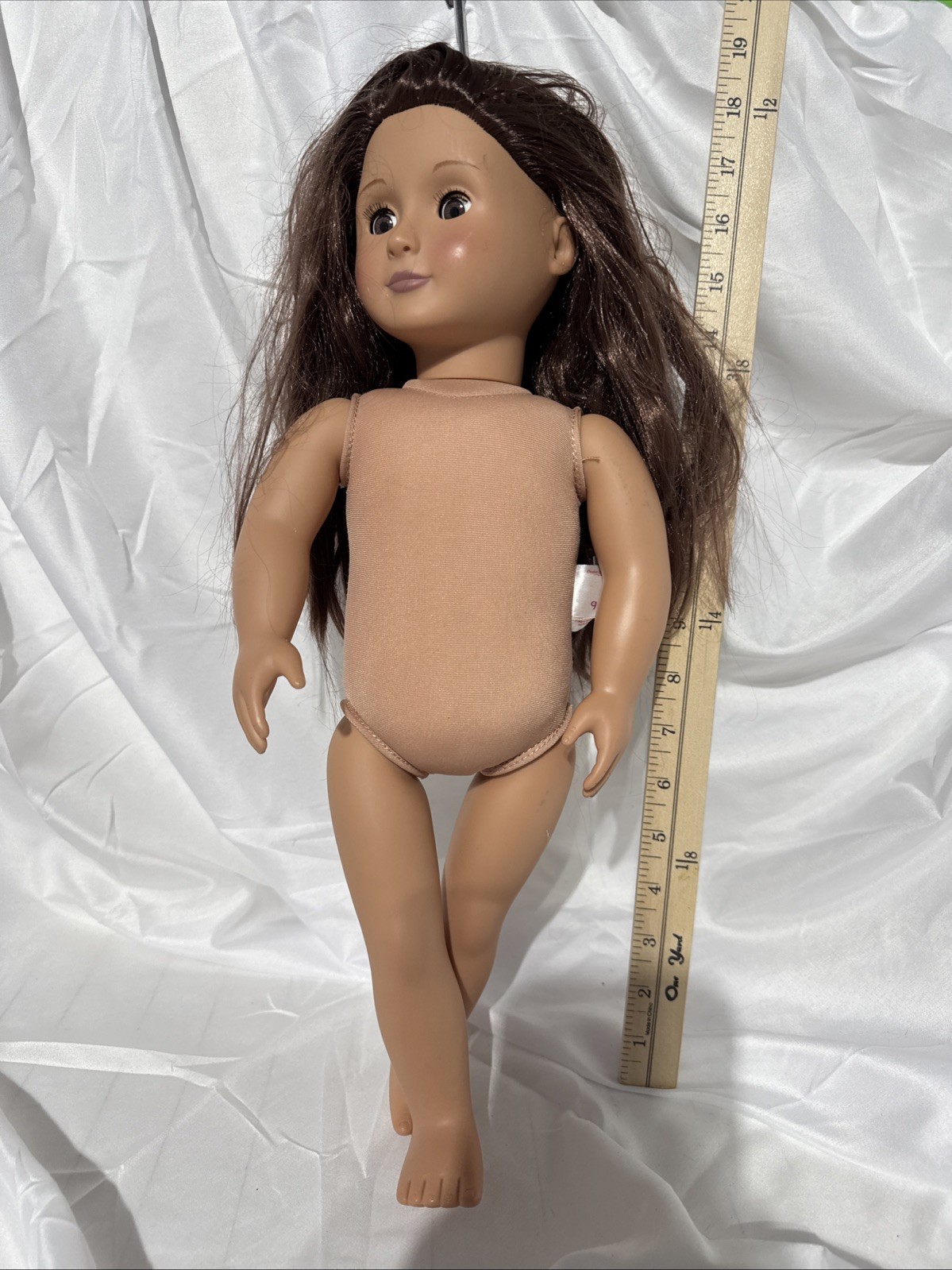 Our Generation 18&rdquo; Girl Doll Brown Hair Brown Eyes Nude (Battat) H18000-02