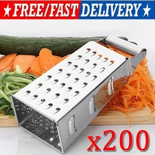 Kitchen Stainless Steel 4-Sided Box Food Grater Vegetable Cheese Slicer Shredder