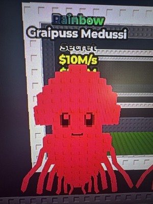 STEAL A BRAINROT-grapeuis Medussi REGENBOGEN 10m/S WAHNSINNIGE SOFORTIGE LIEFERUNG 