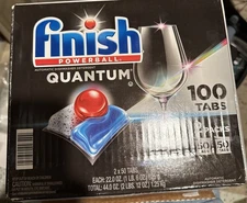 Finish Powerball QUANTUM Dishwasher Detergent 100 Tabs New In Box