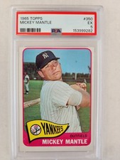 1965 TOPPS MICKEY MANTLE PSA GRADED 5.