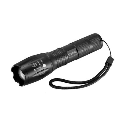18650 Lightweight LED Pocket Handheld Powerful Flashlight, 5 Modes Zoomable, ...