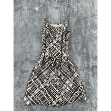 Banana Republic Dress Womens 10 Mini A Line Bohemian Belted Pockets Lined Brown