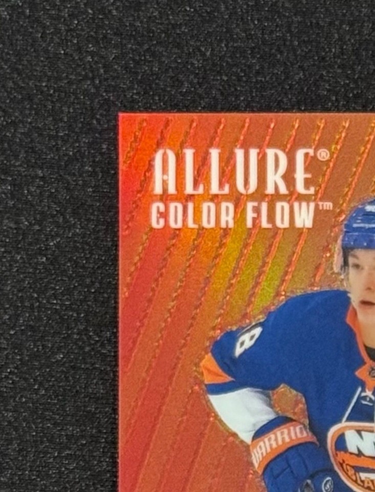 2025-26 Allure Hockey #CF-MS Matthew Schaefer Color Flow Red-Orange ...