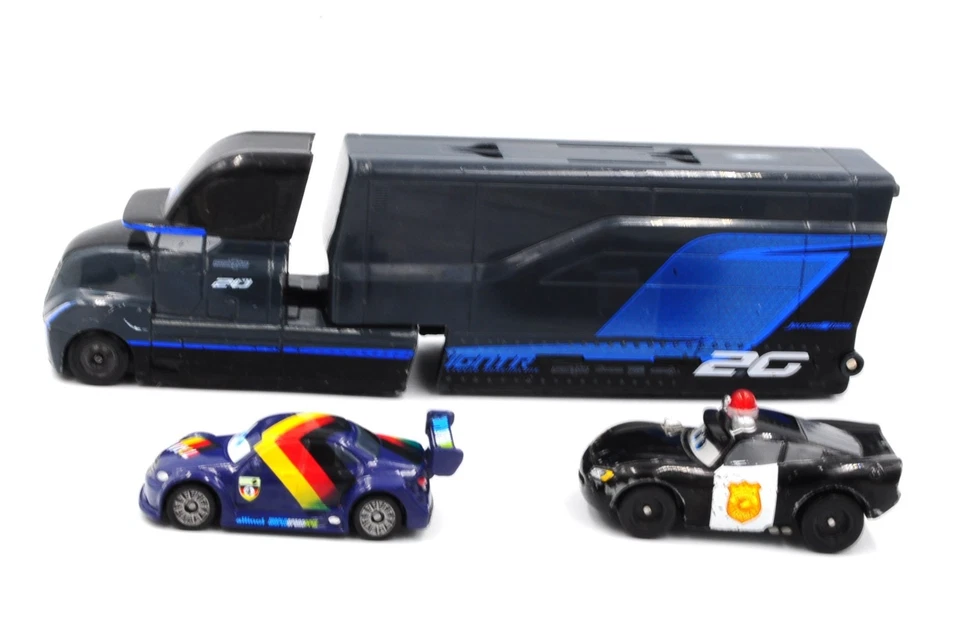 Remolque de camión transportador Tomica Disney Cars Gale Beaufort Jackson Stom de JP Foto 2 de 4