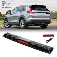 For Honda CRV CR-V Rear Bumper Diffuser Splitter Spoiler Lip w/ LED Brake Light