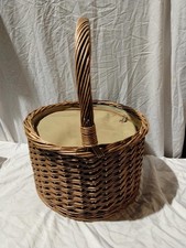 Wiklinowy izolowany kosz piknikowy z uchwytem