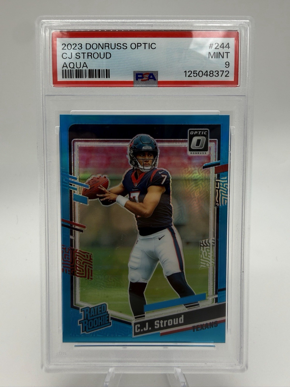 2023 Panini Donruss Optic - Rated Rookie C.J. Stroud #244 Aqua Prizm /299 (RC)