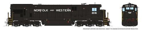 Rapido Trains 042120 HO N&W C36-7 Diesellok DC/Silent #8527 | Zustand: New