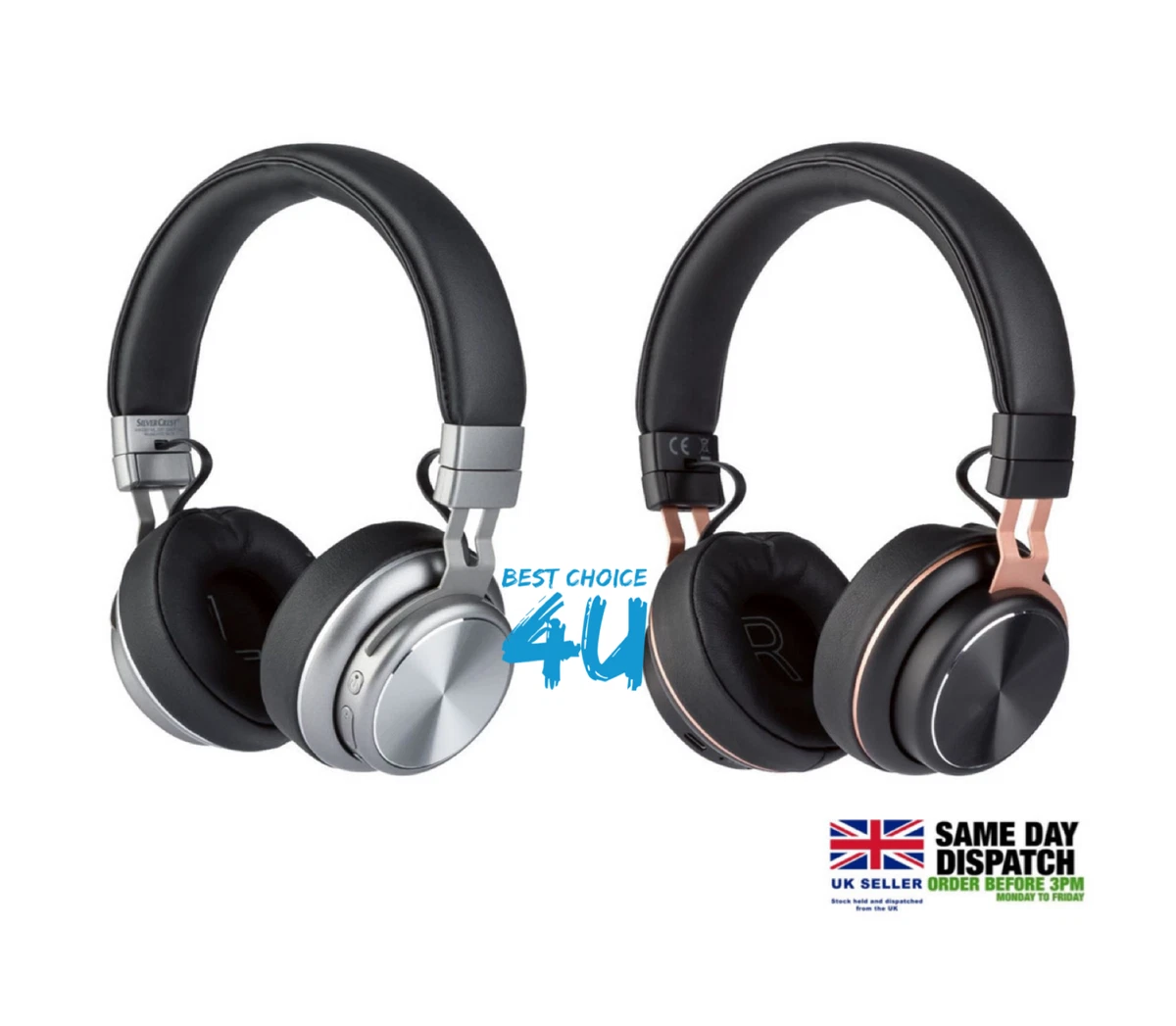 SilverCrest bluetooth headphones Music playback talk time approx. 16 hours