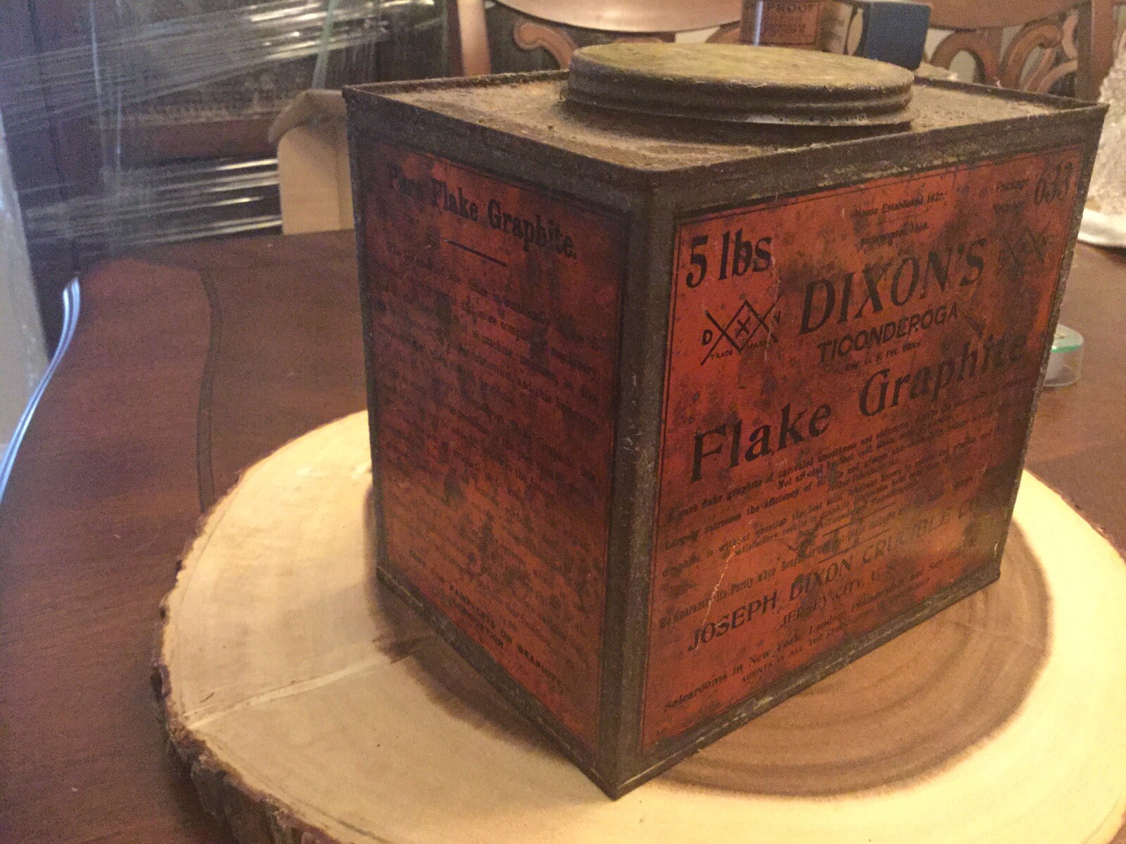 Vintage Dixon Flake Graphite Tin 633 eBay