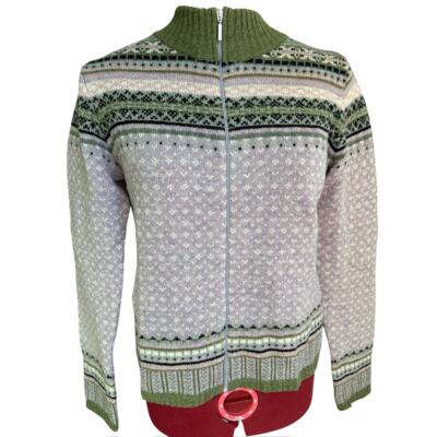 Great Northwest Clothing Co. Medium P 100% Lambswool Nordic Cardigan Sweater