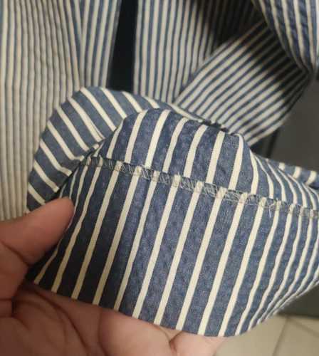 Pantalones italianos de lujo para hombre, equipo hecho a mano nuevos con etiquetas azul a rayas - Imagen 11 de 12