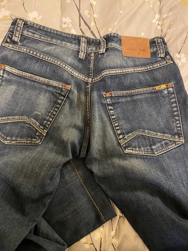 Meltin Pot Etienne Reversible Denim Jeans 32 x 34 100% Cotton - Picture 2 of 9