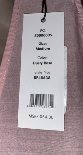 RAMPAGE MEDIUM DUSTY ROSE/WHITE STRIPE COTTON RACERBACK DRESS NWT RET $54.00 - Picture 7 of 11