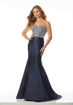 knee length dresses for ladies Morilee Prom Style 47039 IN STOCK BRIGHT BLUE SIZE 6 – KooKoo's Nest main image 1