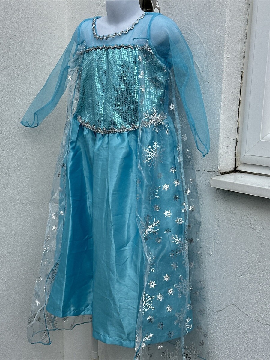 Disney Frozen Elsa Fancy Princess dress size years 130 Cm UK
