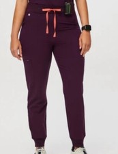Figs Womens FreeX High Waisted Zamora Jogger Scrubs Eggplant Size Xxs Petite