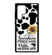 Cow Print Western Cowgirl Sunflower Phone Case  Shockproof Durable