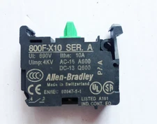 Allen-Bradley 800F-X10 Electrical Push button,N/O Contact Block Quad connect✦ K