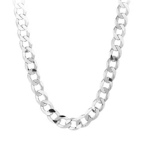 925 Sterling Silver Comfort Curb 22" 9.5 MM 38 GRAMS Link Chain/Necklace