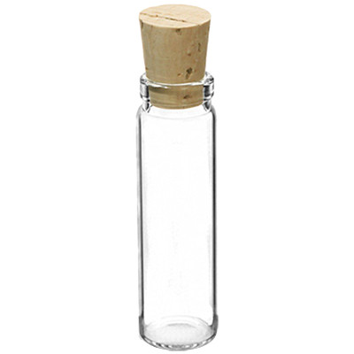 MADE IN USA 2 DRAM 8ML CLEAR GLASS LIP VIALS W/ CORK - CRAFTS LAB OILS PERFUME