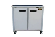 Cooltech 2-Door Worktop Refrigerator Low Boy Cooler 36"