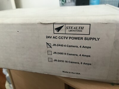 Stealth Laboratories 24v AC CCTV Power Supply JR-2440 4 Camera, 4 amps