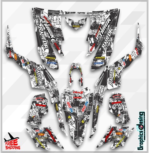 YAMAHA RAPTOR 350 - 2005 2014 GRAPHICS KIT DECAL STICKERS ATV FREE SHIPPING - Bild 2 von 4