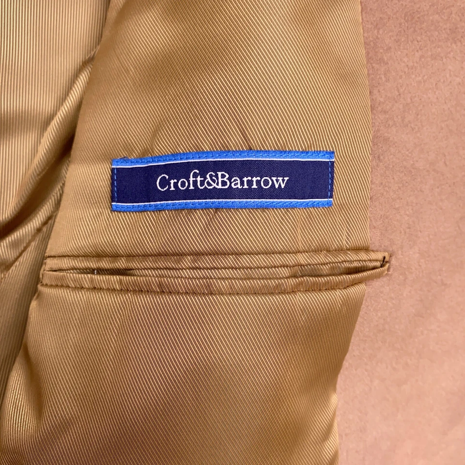 Abrigo Deportivo Croft Barrow Para Hombre 46 Largo Marrón Calce Clásico Nuevo Foto 4 de 4