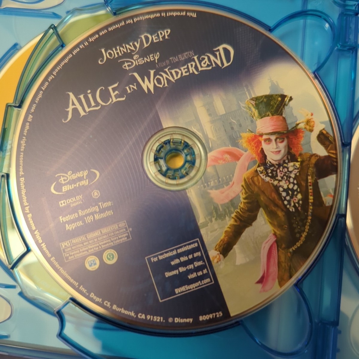 Alice in Wonderland DVD Blu ray 3D Combo Pack Lenticular Slipcover