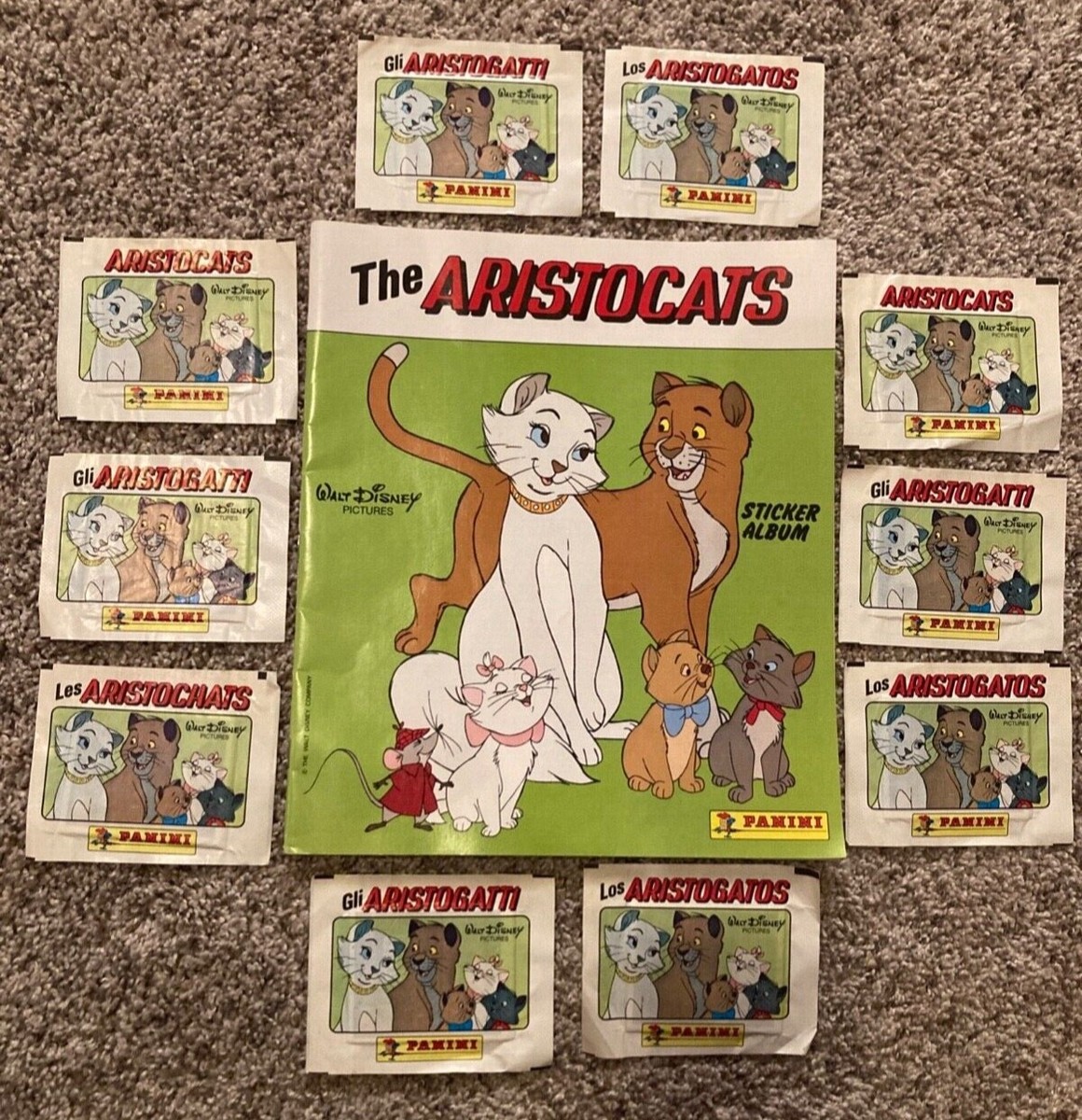 Vintage 1980 Panini Disney The Aristocats Empty Album With