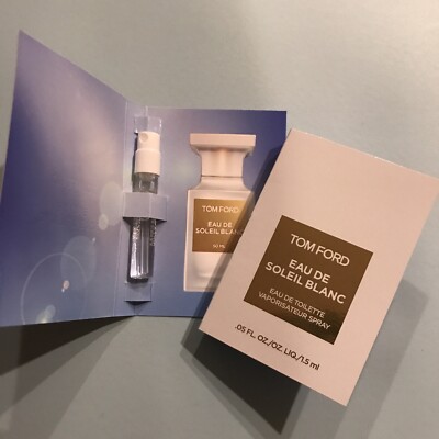 New 2pcs Tom Ford Eau de Soleil Blanc Eau de Toilette Sample Spray 1.5ml Each